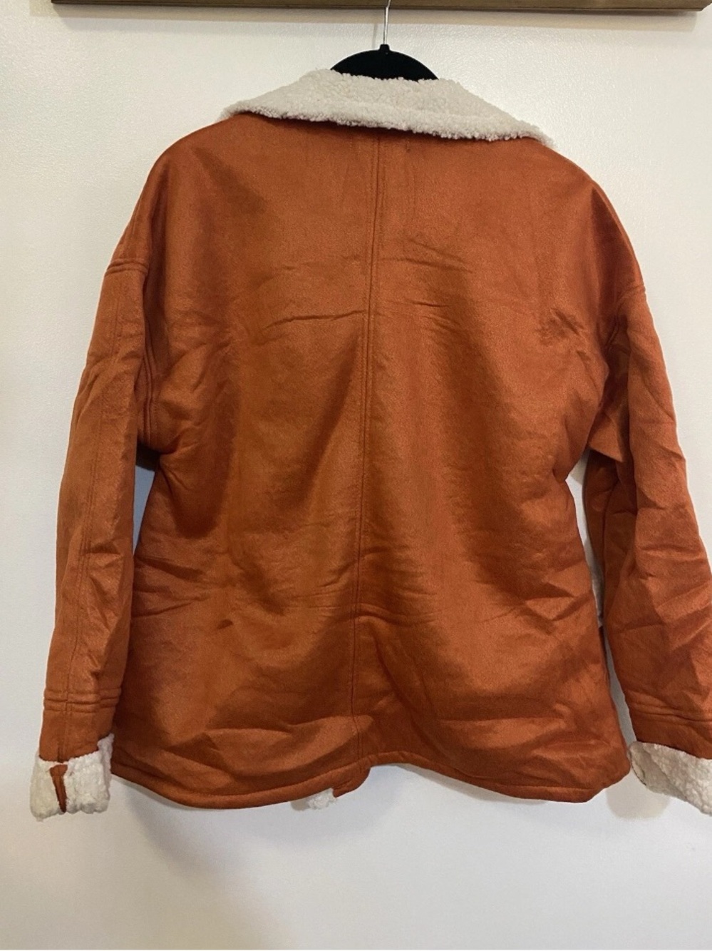 Fall/Autumn Jacket/Faux Suede Woman's Size Large Rust/Orange - Picture 2 of 8